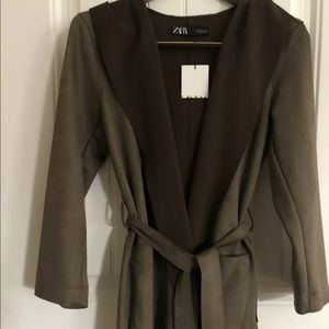 Zara Women’s Hooded, Belted Jacket